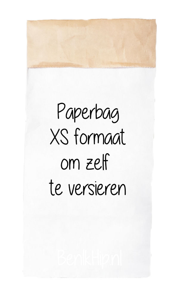 Paperbag papieren opbergzak blanco XS